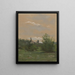Landschaft mit Bäumen und Häusern - Louis Debras — gerahmtes Bild an der Wand