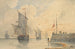 Fischerboote Jagt-Marke Hissen die Segel vor der Küste von Calais - Louis François Thomas Francia — Ansicht des Kunstwerks