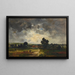 Figuren in einem Feld unter einem Gewitterhimmel - Louis François Victor Watelin — gerahmtes Bild an der Wand