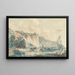 Flusslandschaft mit Klippen - Louis Gabriel Moreau — gerahmtes Bild an der Wand