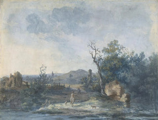 Louis Gabriel Moreau - Figures on a Country Road.webp