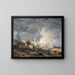 Brand im Hafen - Louis Gabriel Moreau — gerahmtes Bild an der Wand