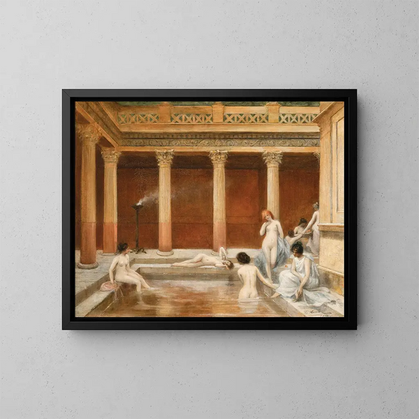 Bäder in römischer Architektur - Louis Hierle — gerahmtes Bild an der Wand