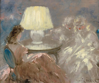 Unter der Lampe - Louis Icart — Ansicht des Kunstwerks