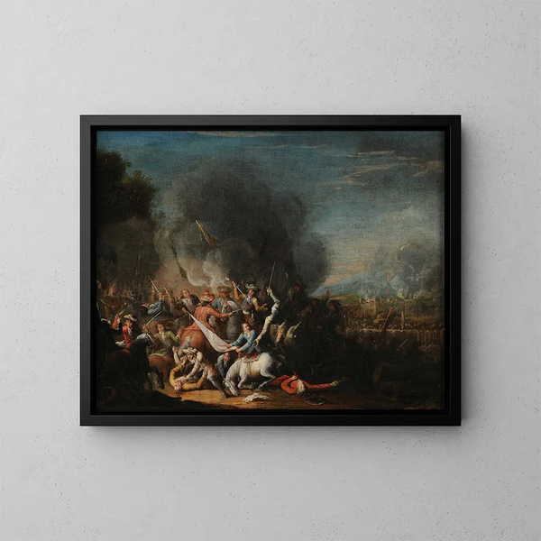 Schlacht - Louis Joseph Watteau — gerahmtes Bild an der Wand