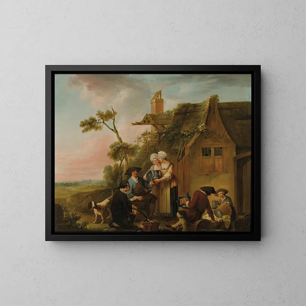Der Zinnhändler - Louis Joseph Watteau — gerahmtes Bild an der Wand