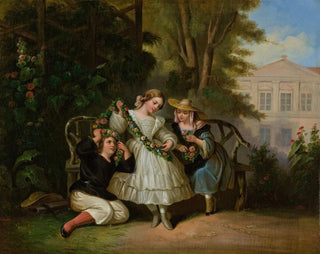 Nachmittag im Garten - Louis Lang — Ansicht des Kunstwerks