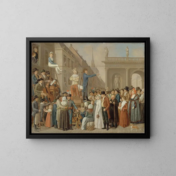 Les Strades - Louis Léopold Boilly — gerahmtes Bild an der Wand