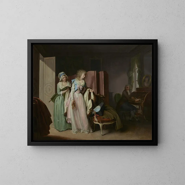 La visite rendue - Louis Léopold Boilly — gerahmtes Bild an der Wand