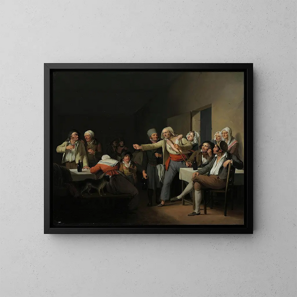 Die Männer streiten - Louis Léopold Boilly — gerahmtes Bild an der Wand