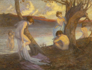 Louis Marie Henri Raoul Prat - Bathers along a riverbank.webp