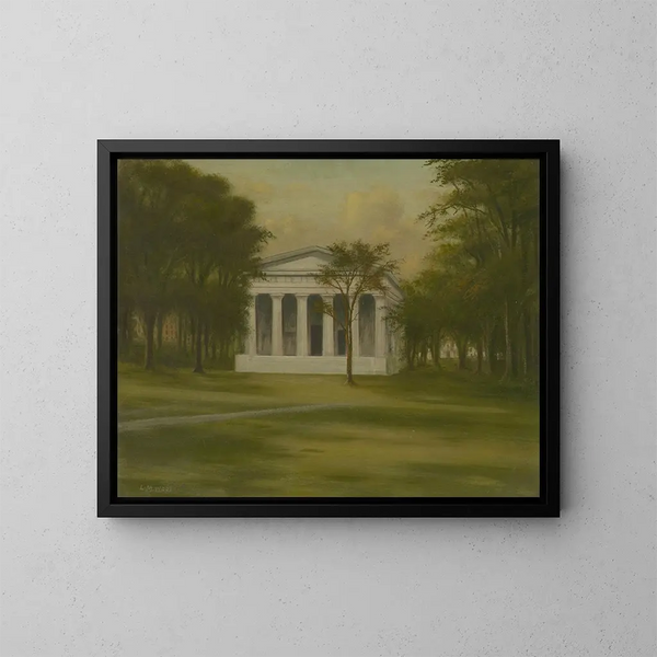 L'Ancien État de la Maison sur le Green de New Haven - Louis Martin Wool — gerahmtes Bild an der Wand