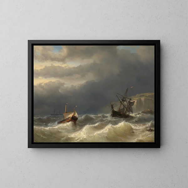 Sturm in der Douvre-Straße - Louis Meijer — gerahmtes Bild an der Wand