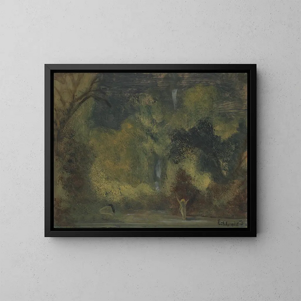 Die Schwimmbad - Louis Michel Eilshemius — gerahmtes Bild an der Wand