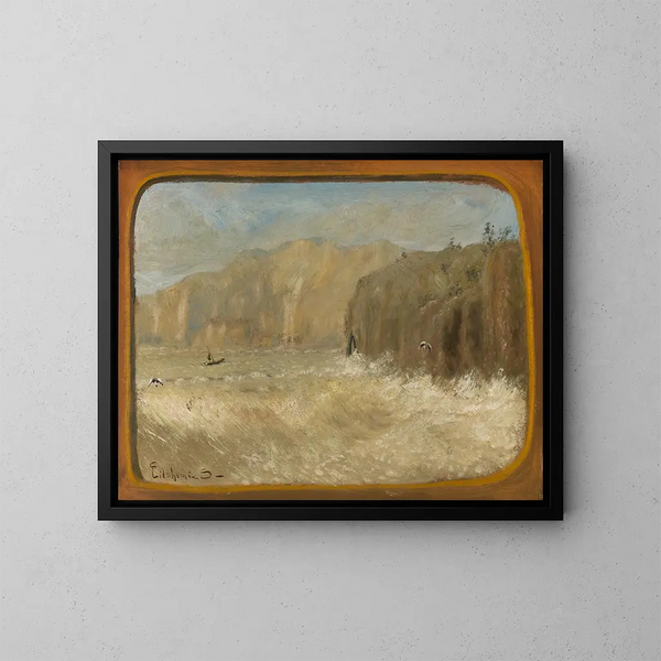 Zwei Möwen und Klippen - Louis Michel Eilshemius — gerahmtes Bild an der Wand