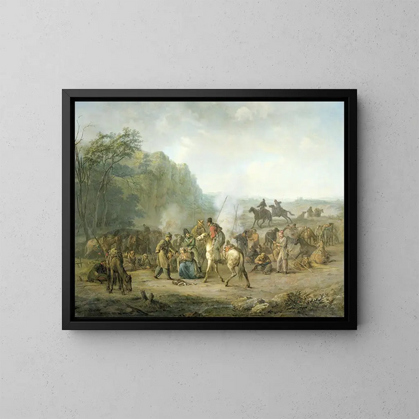 Bivouac cosaque 1813 - Louis Moritz — gerahmtes Bild an der Wand
