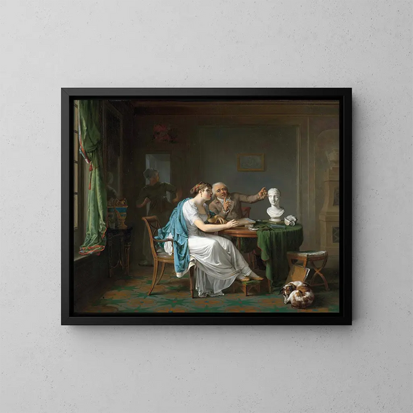 Die Zeichenstunde - Louis Moritz — gerahmtes Bild an der Wand