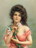 Frau mit Lilie - Louis Prang — Ansicht des Kunstwerks