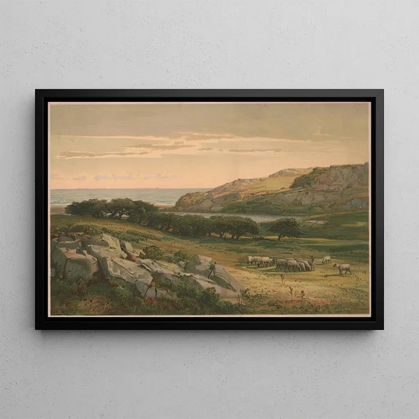 Teich Almy, Newport - Louis Prang Co — gerahmtes Bild an der Wand