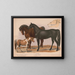 Pferde 1 Rennpferd 2 Zugpferd 3 Pony - Louis Prang Co — gerahmtes Bild an der Wand