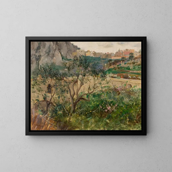 Ansicht von Capri - Louis Ritter — gerahmtes Bild an der Wand