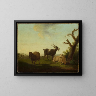 Weide - Louis Robbe — gerahmtes Bild an der Wand