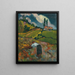 Bauernbild bei der Ernte - Louis Roy — gerahmtes Bild an der Wand