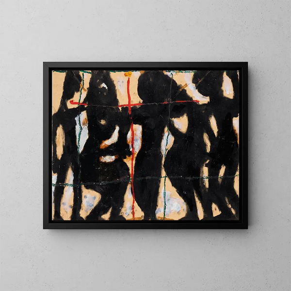 Der Kuss von Judas - Louis Soutter — gerahmtes Bild an der Wand