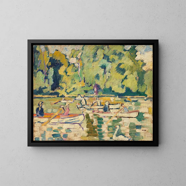 Barques dans le bois de Boulogne - Louis Valtat — gerahmtes Bild an der Wand