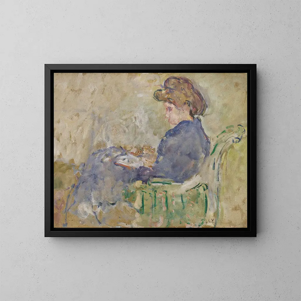 Frau sitzend Profil - Louis Valtat — gerahmtes Bild an der Wand