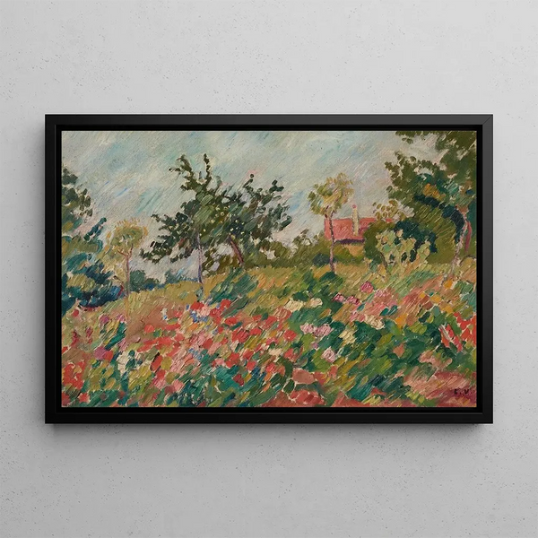 La Maison dans le jardin fleuri - Louis Valtat — gerahmtes Bild an der Wand