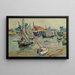 Voiliers im Hafen, Niedrigwasser, Ouistreham - Louis Valtat — gerahmtes Bild an der Wand