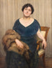 Dame in blauer Robe und Fuchspelz - Louis Weissenbacher — Ansicht des Kunstwerks