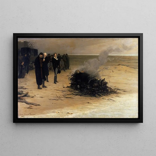 Louis douard Fournier - The Funeral of Shelley.webp