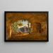 Eine Höhle mit Castel Gandolfo im Hintergrund - Louise-Joséphine Sarazin de Belmont — gerahmtes Bild an der Wand