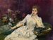 Die Dame mit Blumen - Louise Abbema — Ansicht des Kunstwerks