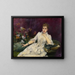 Die Dame mit Blumen - Louise Abbema — gerahmtes Bild an der Wand