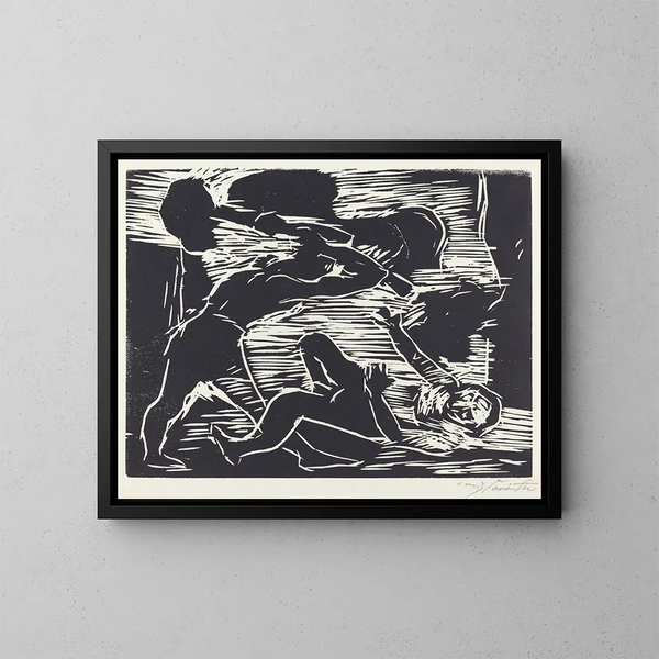 Kain und Abel - Lovis Corinth — gerahmtes Bild an der Wand