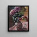 Chrysanthèmes und Rosen in einer Krug - Lovis Corinth — gerahmtes Bild an der Wand