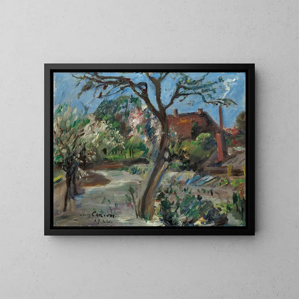 Landschaft zu Beginn des Frühlings - Lovis Corinth — gerahmtes Bild an der Wand