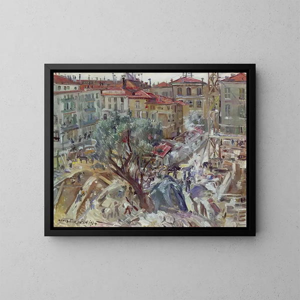 Neues Gebäude in Monte-Carlo - Lovis Corinth — gerahmtes Bild an der Wand