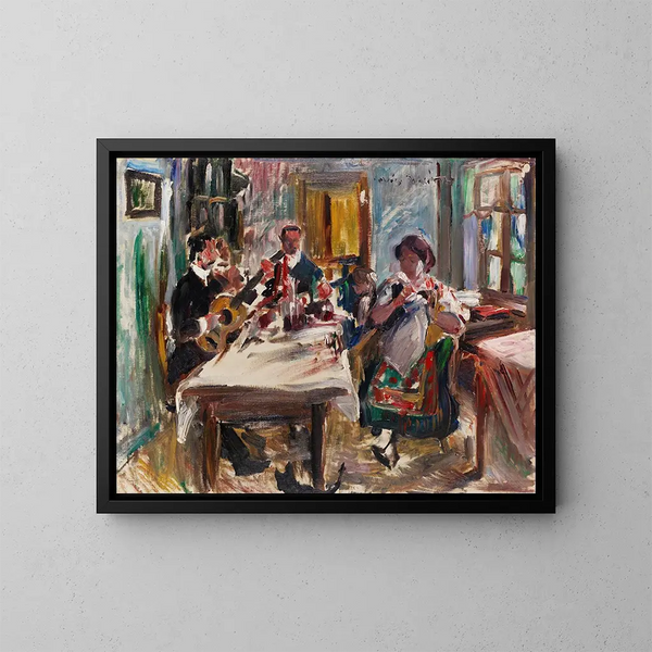 Salle paysanne tyrolienne - Lovis Corinth — gerahmtes Bild an der Wand