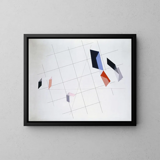L- Kunstdruck des Gemäldes L IV - László Moholy-Nagy — gerahmtes Bild an der Wand