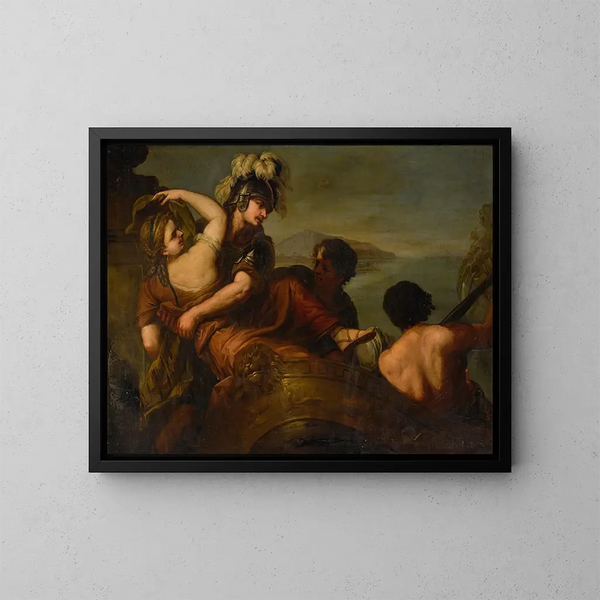 L'Enlèvement an Helene - Luca Giordano — gerahmtes Bild an der Wand