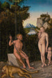 Ein Faun und seine Familie mit einem getöteten Löwen - Lucas Cranach der Ältere — Ansicht des Kunstwerks