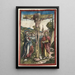 Christ am Kreuz zwischen der Jungfrau und Johannes dem Evangelisten - Lucas Cranach der Ältere — gerahmtes Bild an der Wand