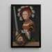 Judith mit dem Kopf des Holofernes - Lucas Cranach der Ältere — gerahmtes Bild an der Wand
