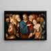 Der Christus und die Ehebrecherin - Lucas Cranach der Jüngere — gerahmtes Bild an der Wand