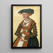 Portrait einer Dame - Lucas Cranach der Jüngere — gerahmtes Bild an der Wand