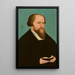 Portrait de Caspar Cruciger - Lucas Cranach le Jeune — gerahmtes Bild an der Wand